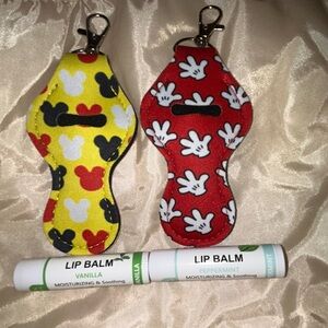 Mickey Mouse Lip Balm Holder Set - Red and Yellow